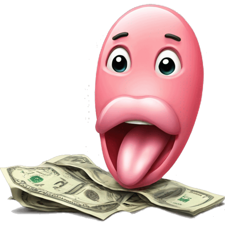 Tongue  with money  emoji