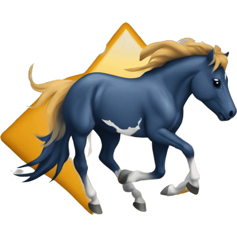 Mustang logo running horse  emoji