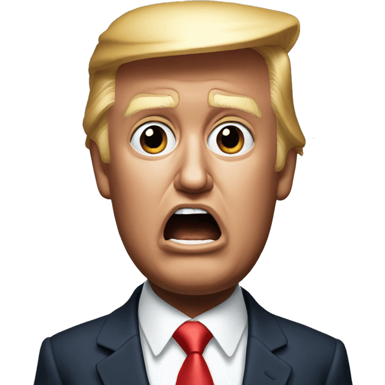 photorealistic shocked Donald Trump  emoji