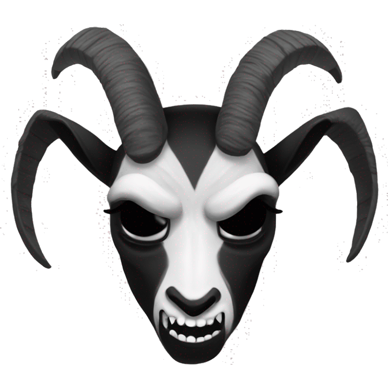 Blak goat corpse paint emoji