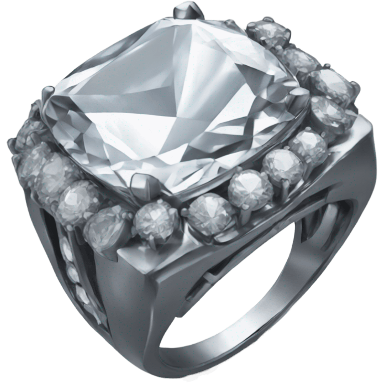 Ring with insanely massive diamond  emoji