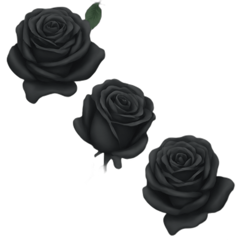 Black roses emoji