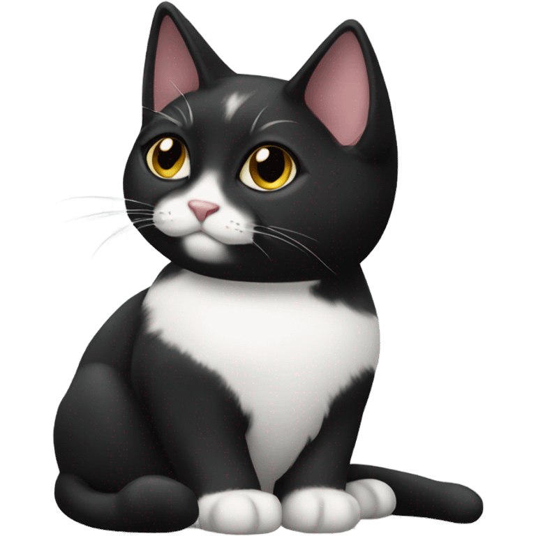 Tuxedo cat emoji