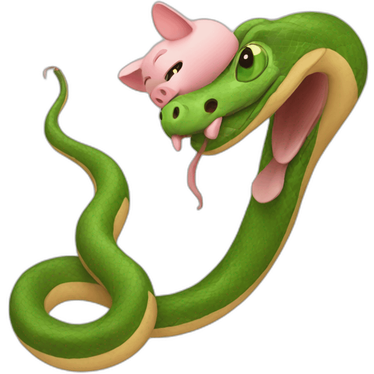 Snake WITH pig emoji