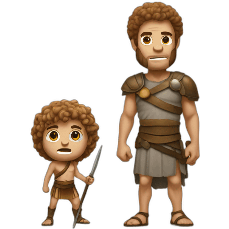 David and Goliath  emoji