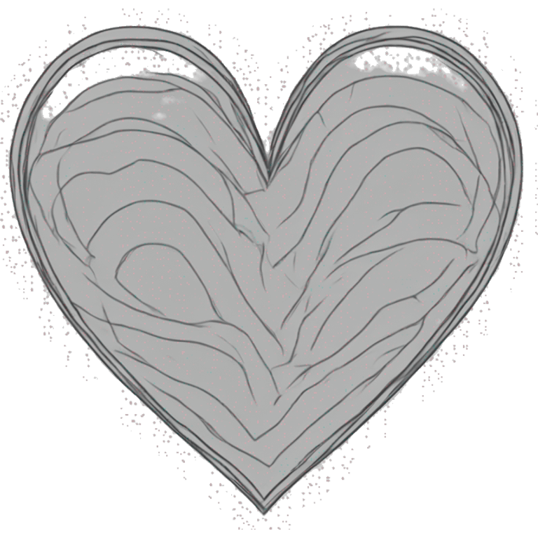 Heart but outline is black li emoji