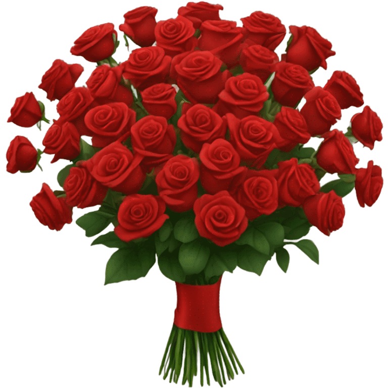 A bouquet of 101 red roses  emoji