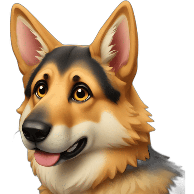 German shepherd fox emoji