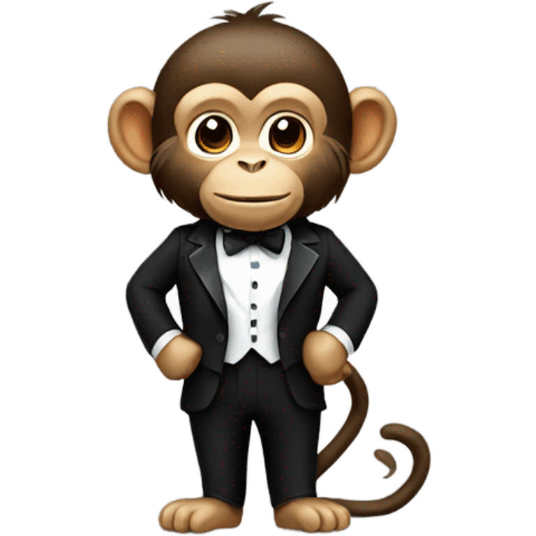 Monkey with tuxedo  emoji