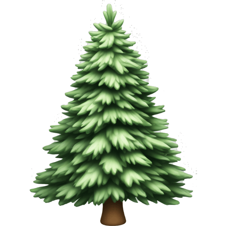  actual white fir christmas tree isolated.  emoji