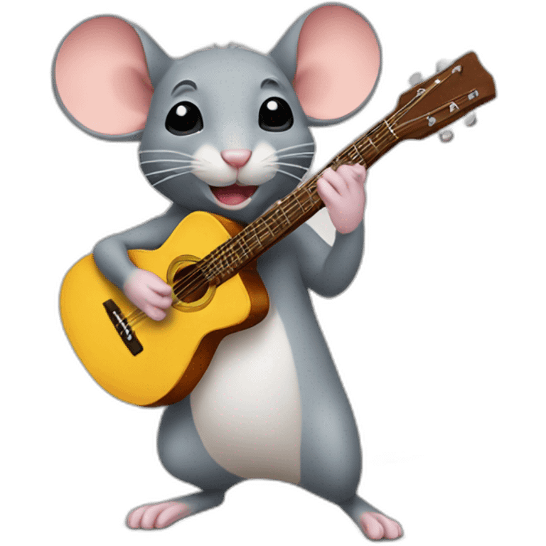 mouse playing guitar emoji