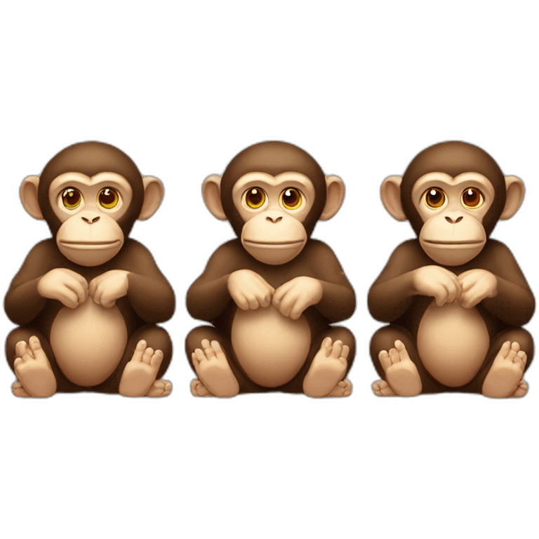 three wise monkeys emoji