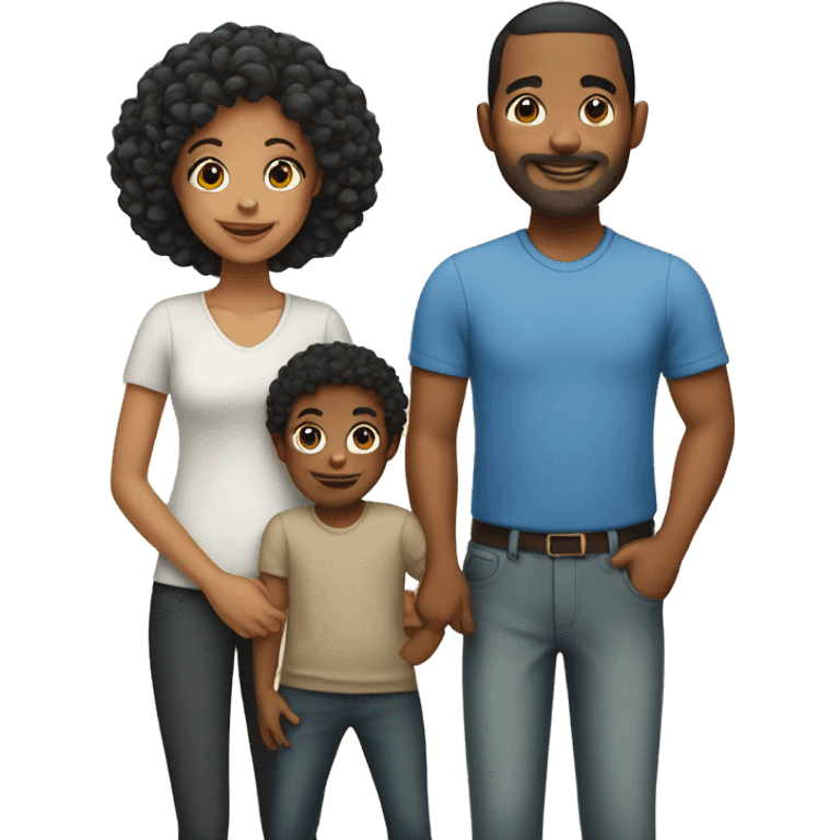 family biracial  emoji