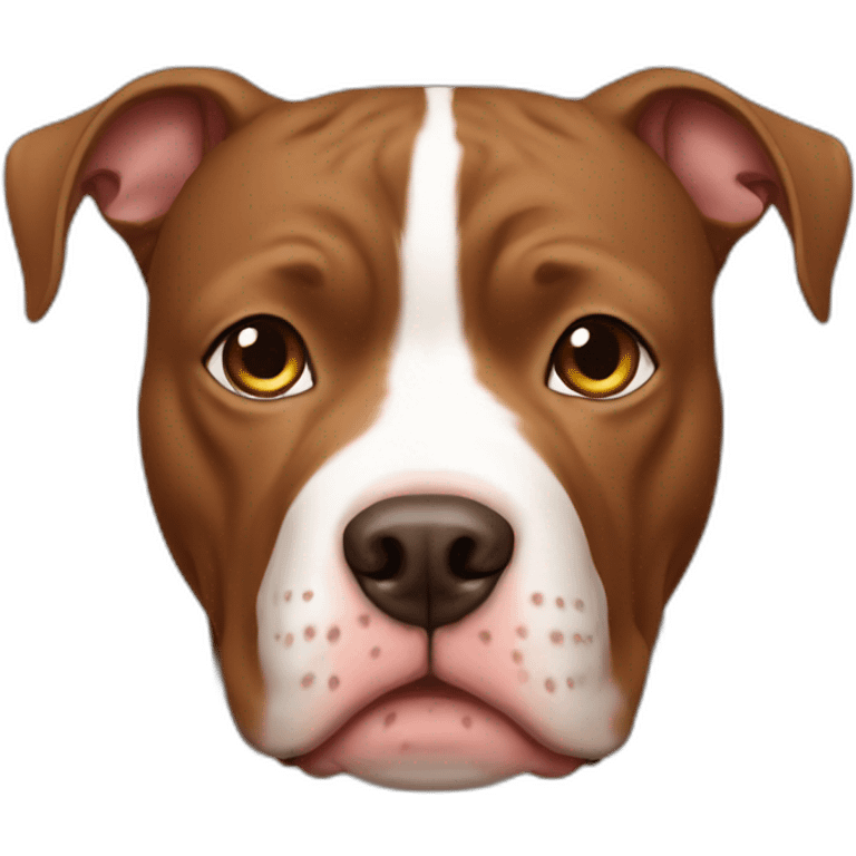 Brown Pitbull wirh no white  emoji