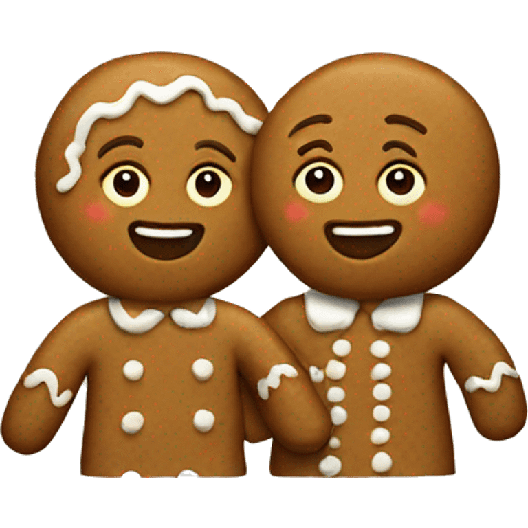 Gingerbread couple emoji