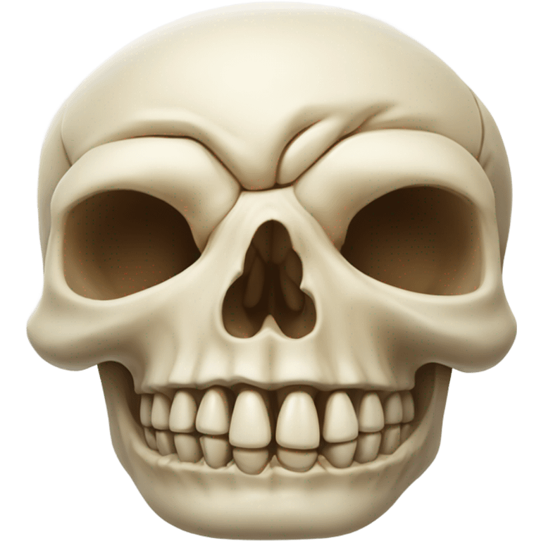 Skull upside down emoji