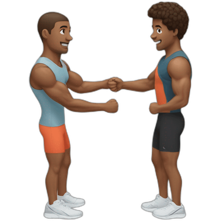 couple training together emoji