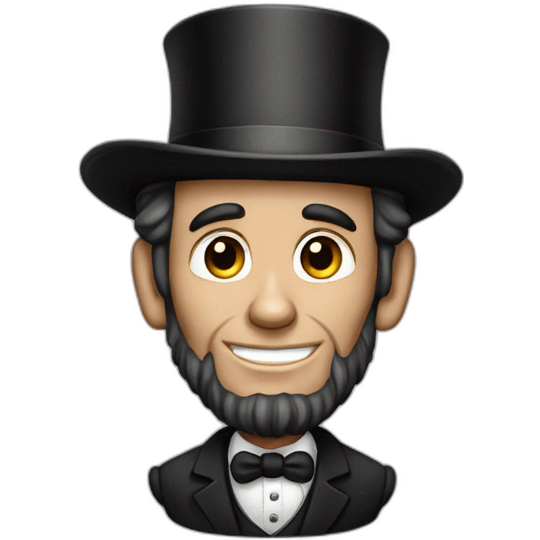 Abraham Lincoln with us cap emoji