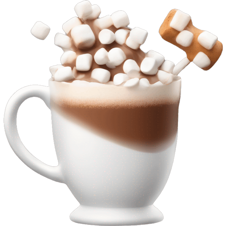 Hot chocolate with marshmallows  emoji