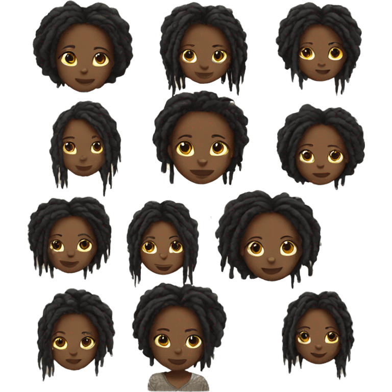 Black girl with locs emoji