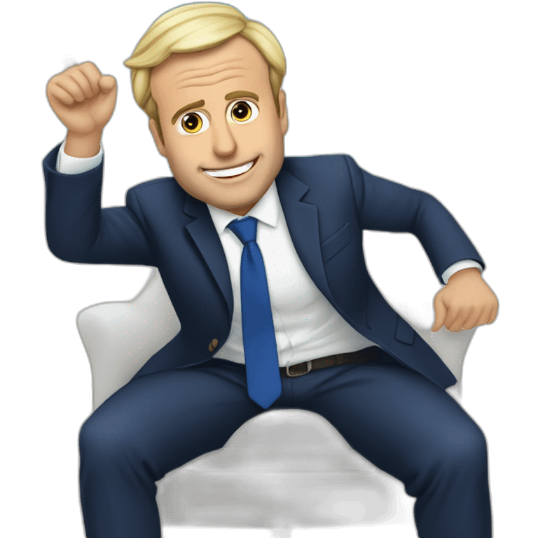 emanuel macron qui fait caca sur marine le pen emoji