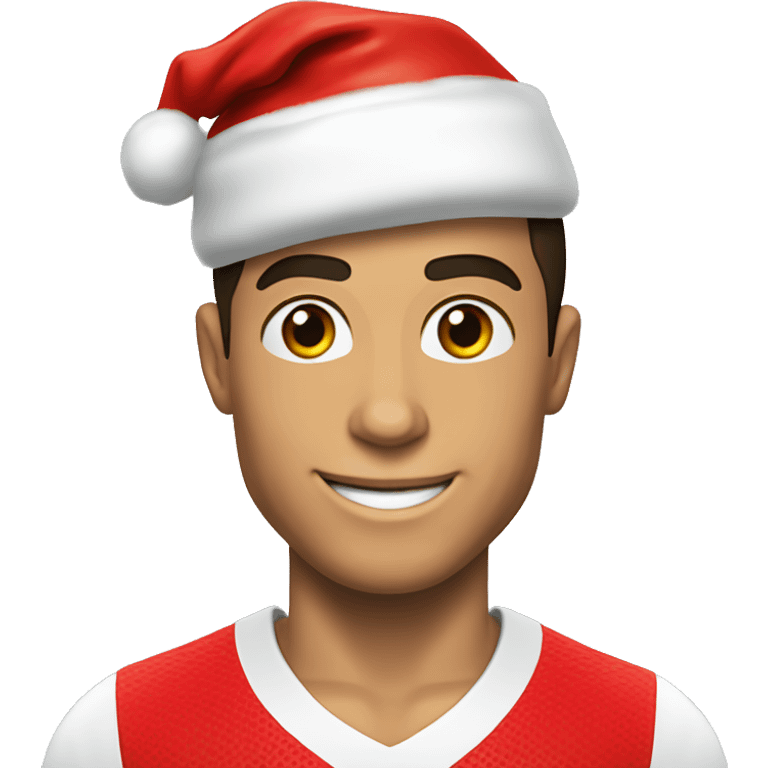 cristiano ronaldo with santa hat emoji