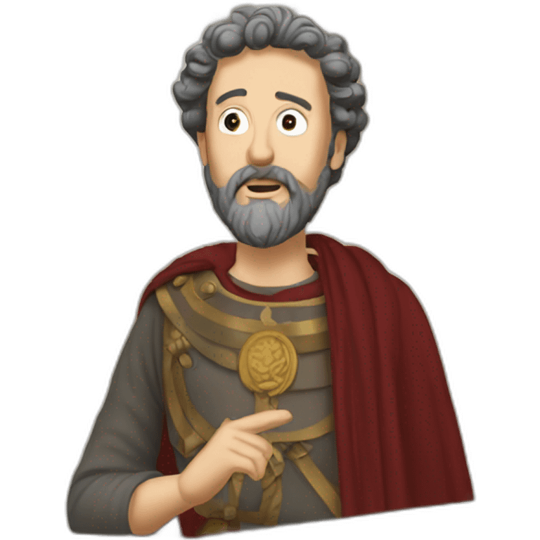 MARCUS AURELIUS SPEAKING IN HALL emoji