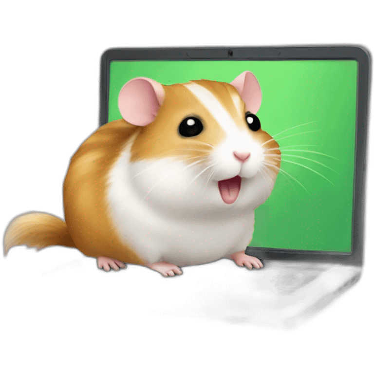 hamster rocking on laptop emoji