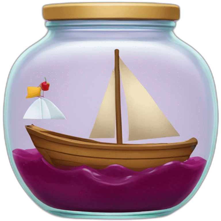 boat sailing in a jar of jam emoji