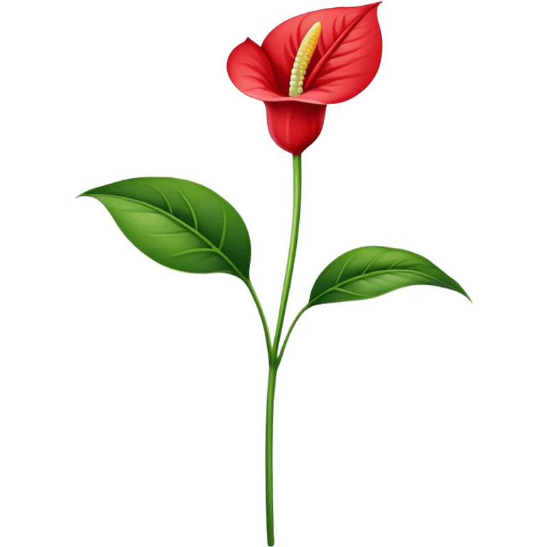 single Anthurium, straight stem emoji