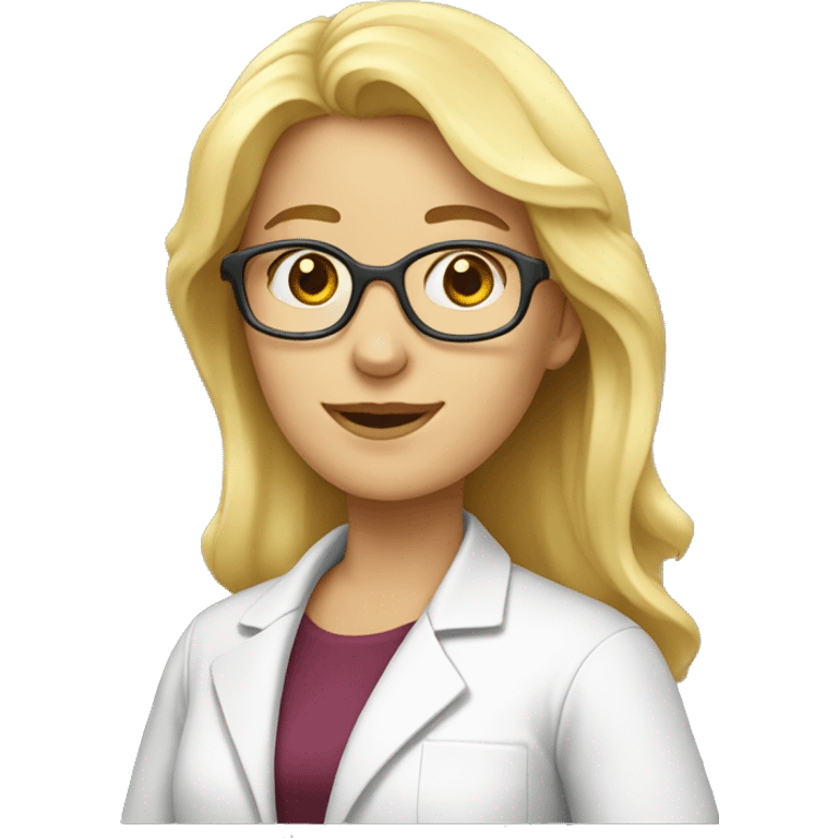 science women with blond hair emoji