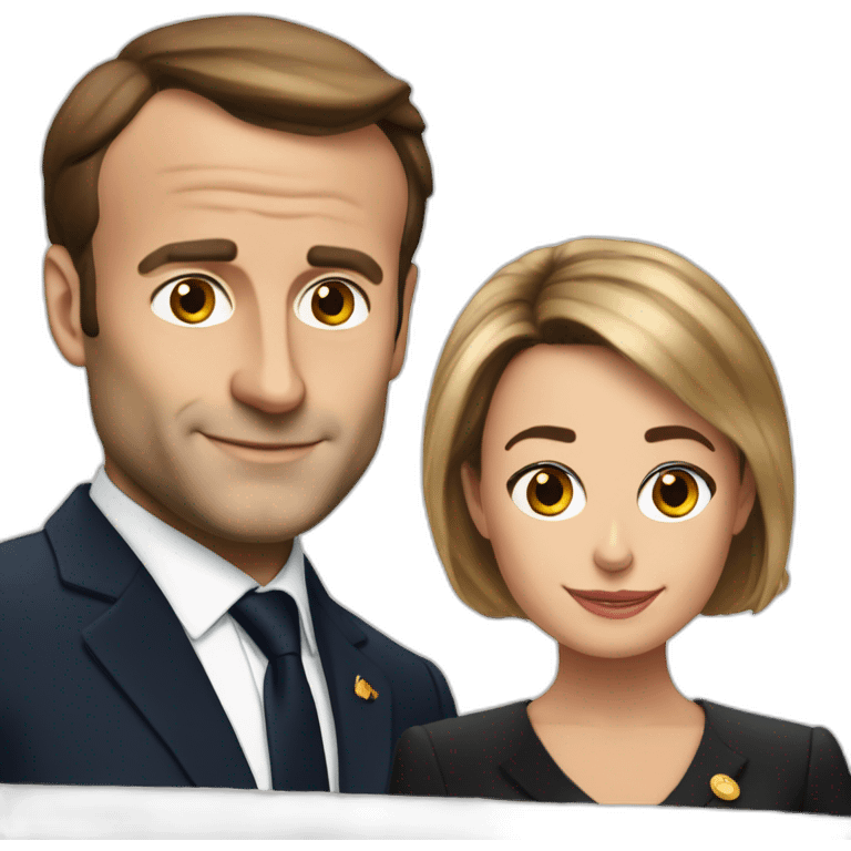 Macron et brigitte emoji