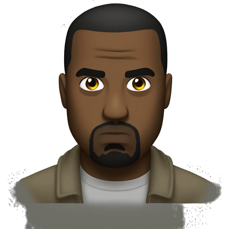 Kanye west frowning while thumbs  down  emoji