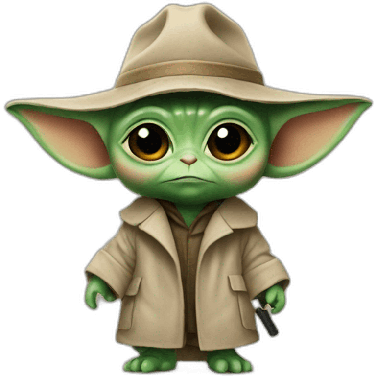 baby yoda as detective emoji