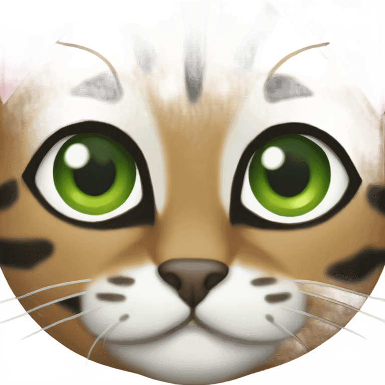 Green eyed bengal cat emoji