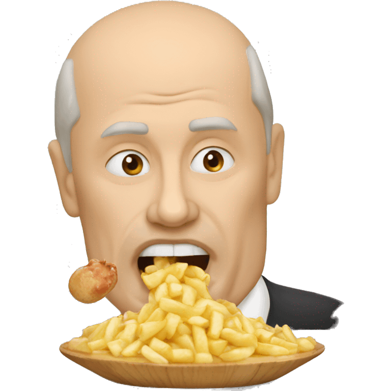 vladimir poutine qui mange de la poutin emoji