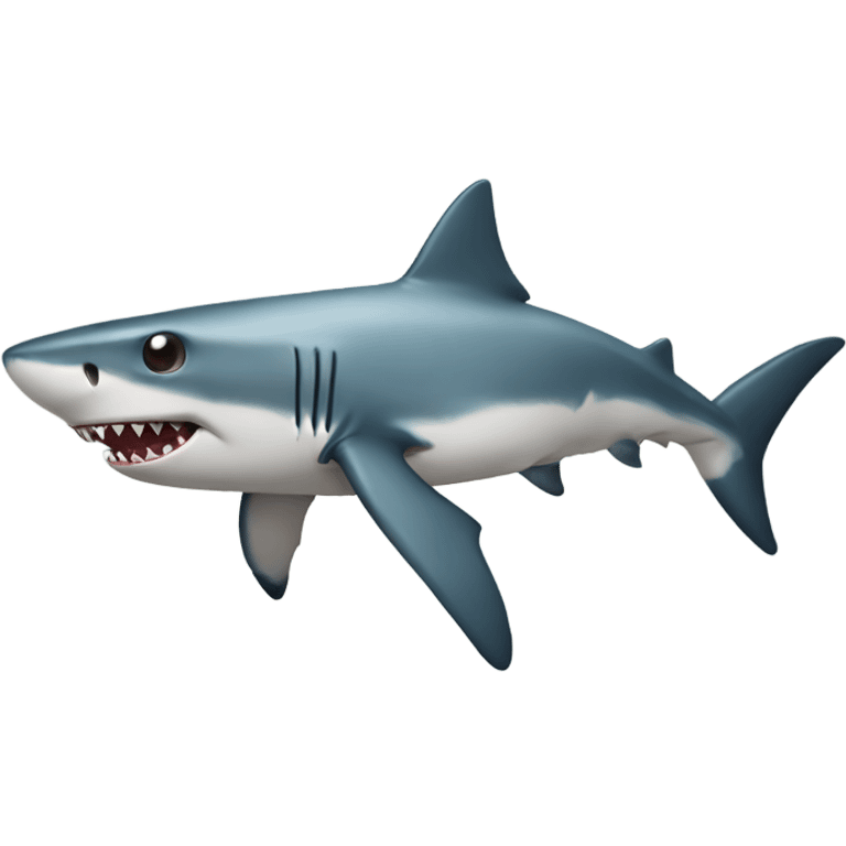 Cool shark with human body emoji