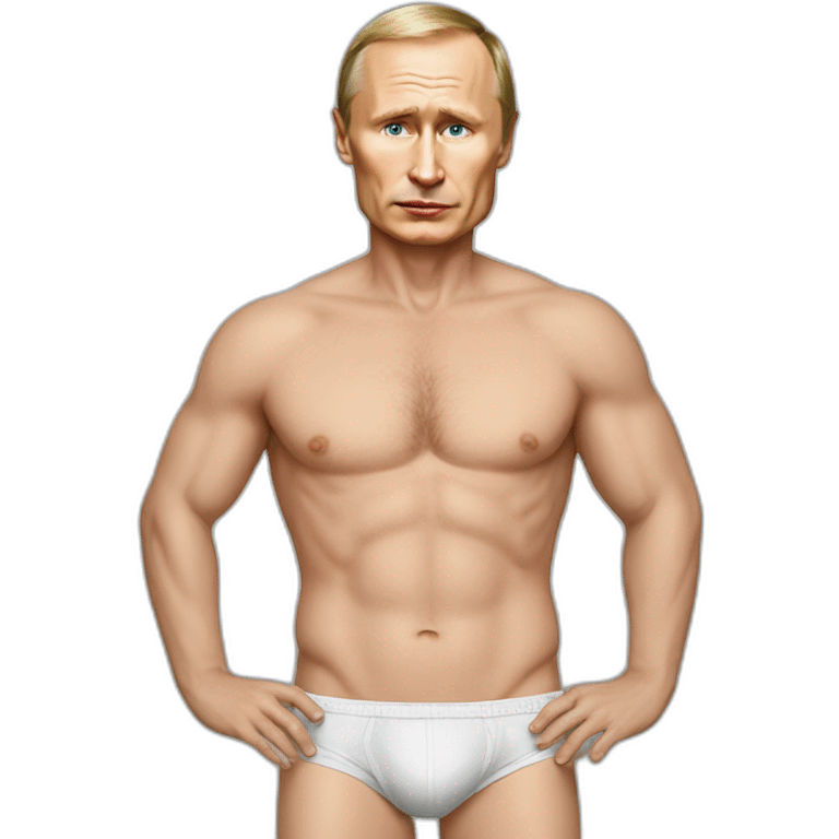 putin in underpants hyperrealistic emoji