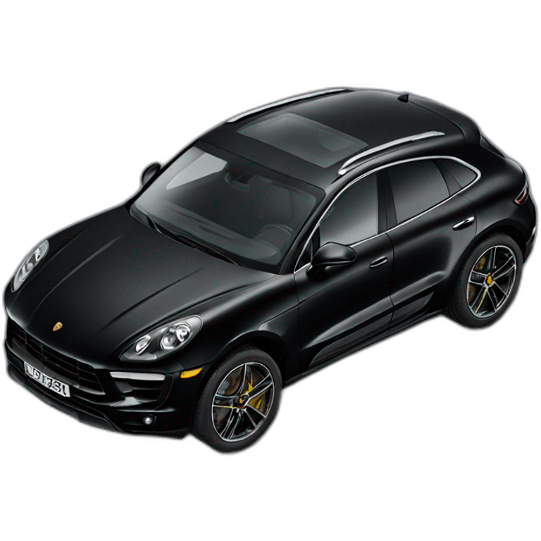 black porsche macan turbo emoji