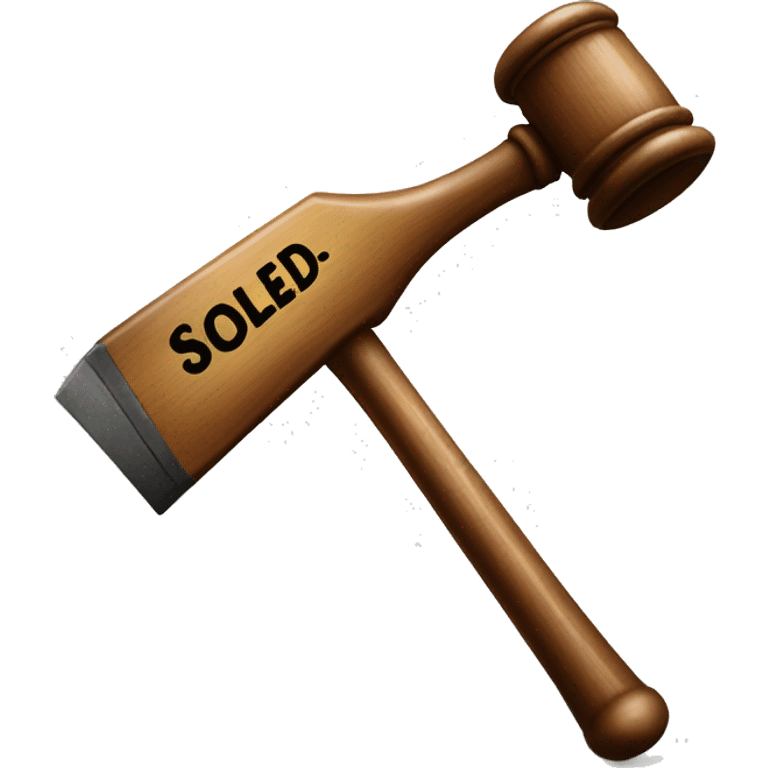 Auction hammer landing with the sentence "Sold to the highest bidder!" emoji