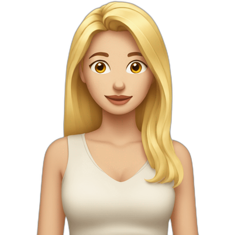 Mujer rubia con gatos emoji