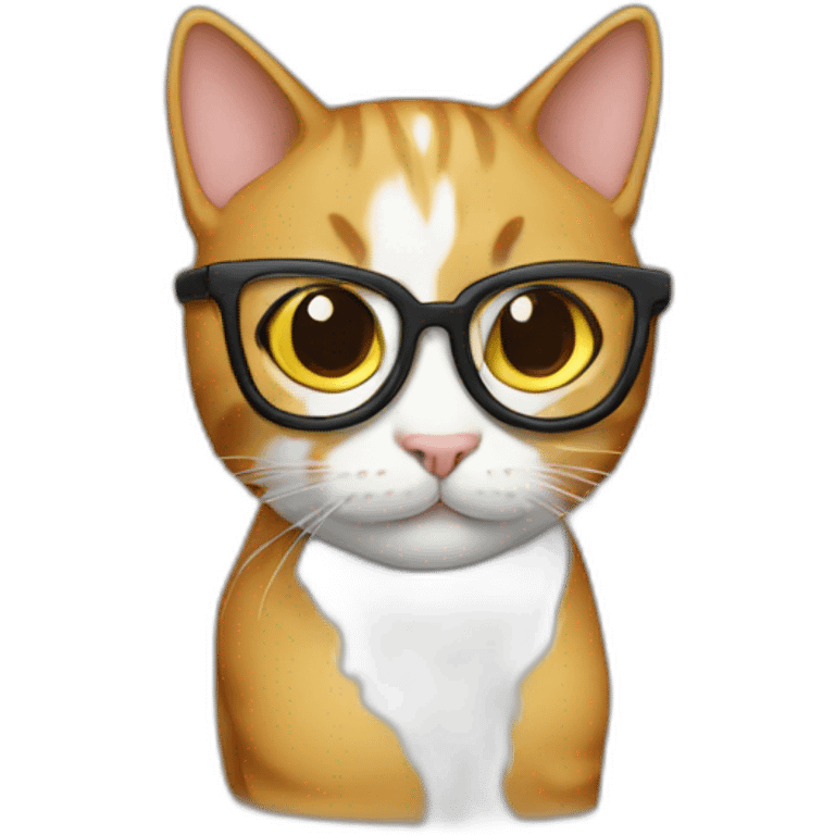 cat nerd emoji