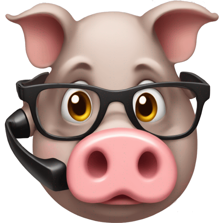 Pig on the phone emoji