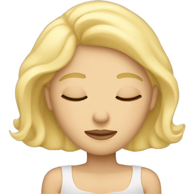 Sleeping blonde woman emoji