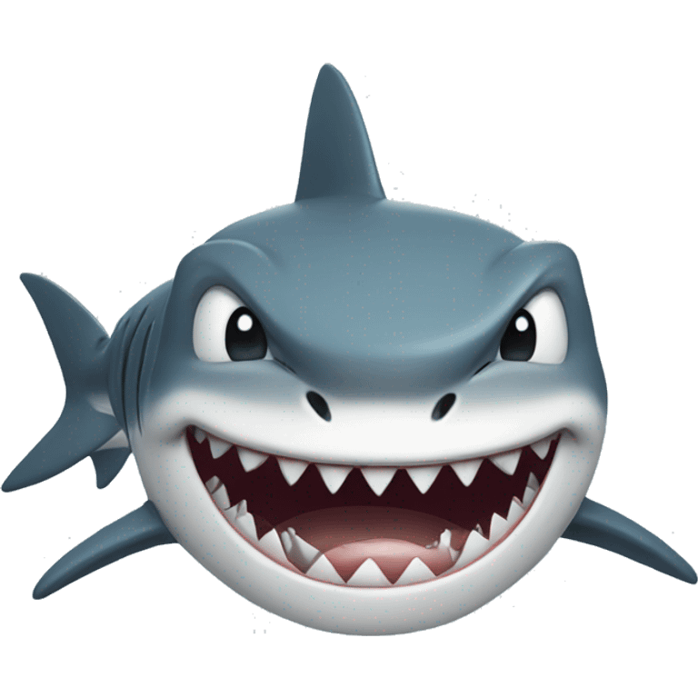 shark smiling grin evil emoji