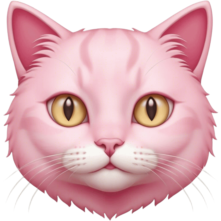 Pink cute cat emoji