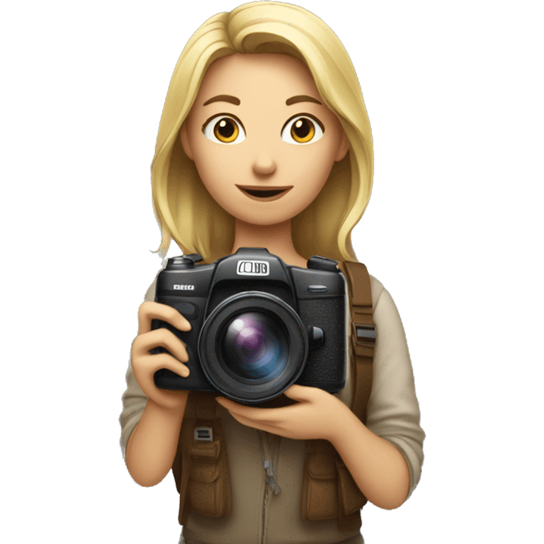 girl with camera emoji