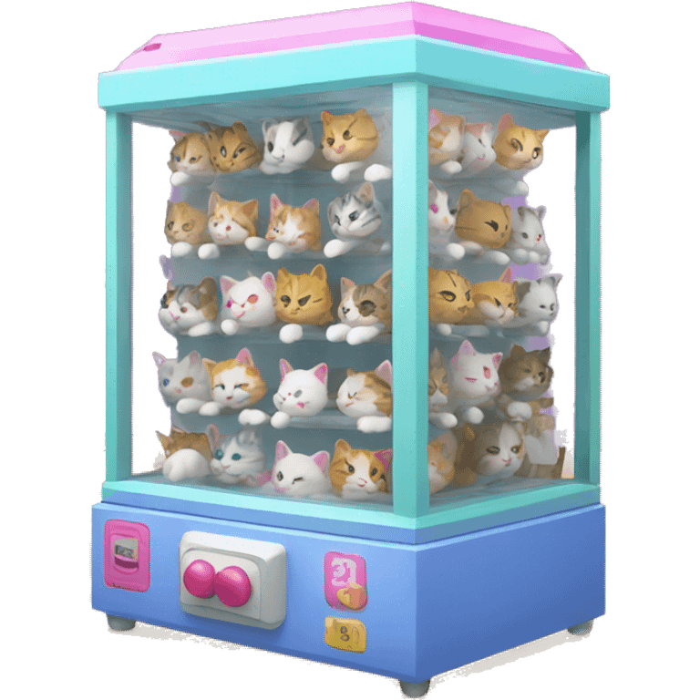 Claw machine full of cats emoji