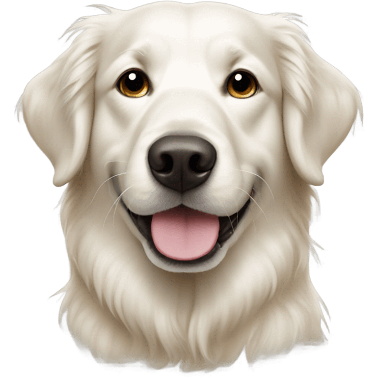 White Golden retriever emoji