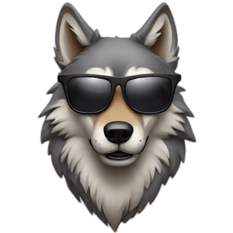 wolf with sunglasses emoji